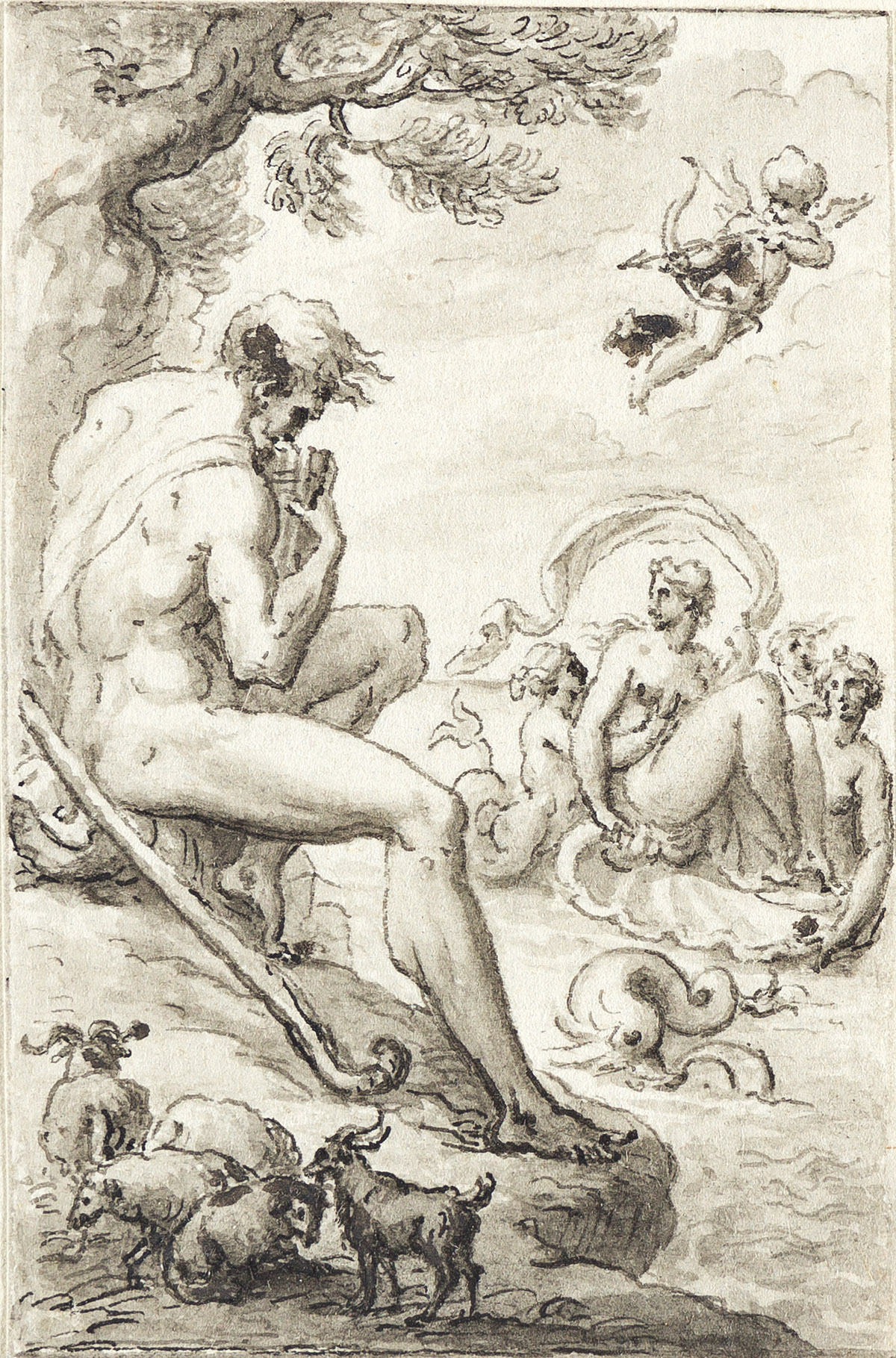 DENIS-ANTOINE CHAUDET (1763-1811) Three illustrations for Idylles de Theocrite.